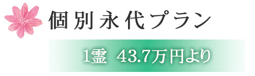 個別永代プラン　1霊 43.7万円より