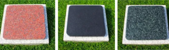 オリジナル高級御影石プレート（墓標）のプレートカラーのイメージ