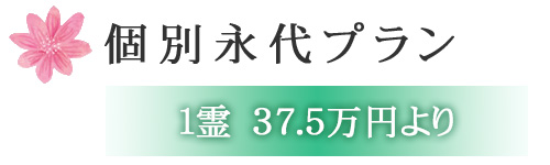 個別永代プラン　1霊37.5万円より